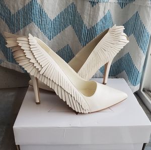 YRU off white angel wing high heels